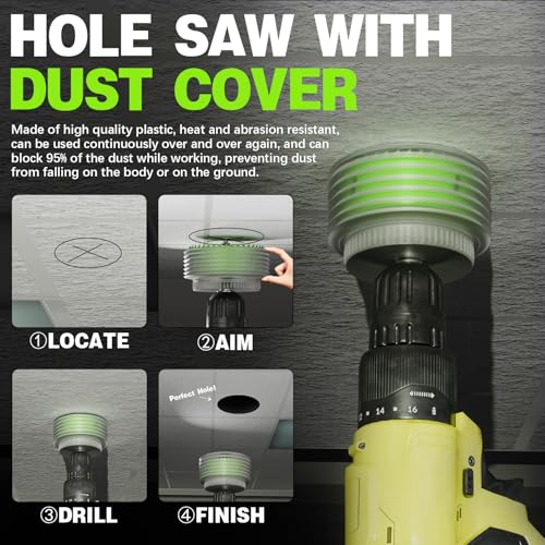 Bi-Metal Hole Saw 2", 4", 6" with Dust Bowl Catcher - size: 2 "& 4" & 6"