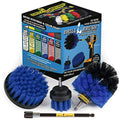Boat Cleaning Supplies - Hull Cleaning Brush Set - Fishing Boat Scrubbing - color: Blue