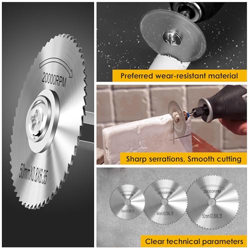 Kuenuilr Cutting Wheel for Drill 1/4 Inch Hex Shank Rotary Drill Saw