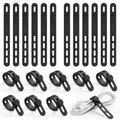 Lamicall 20 Pack Silicone Cable Ties, Reusable Wire Organizer Straps - color: Classic Black, size: 20pack