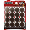 Felt Furniture Pads X-Protector - 48 PCS 1" - Premium Felt Pads (Brown) - size: 48 PCS 1" Brown, Round