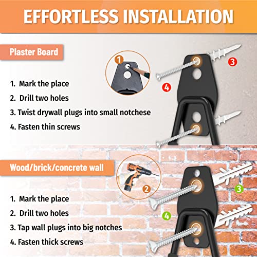 HUHOLE 14PC Garage Hooks Heavy Duty, Utility Garage Storage Hooks, Wall Mount Garage Hooks with Anti-Slip Coating for Hanging Ropes, Bikes, Ladders and Bulk Items. - style: Garage Hook Kit 14 PC