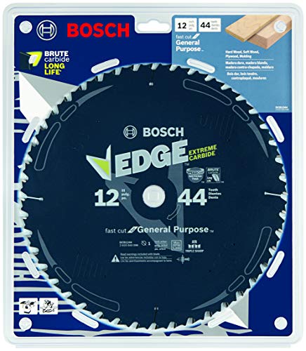 BOSCH DCB1244 12 In. 44 Tooth Daredevil Table and Miter Saw Blade General Purpose - size: 12" Diameter, style: 44 Teeth