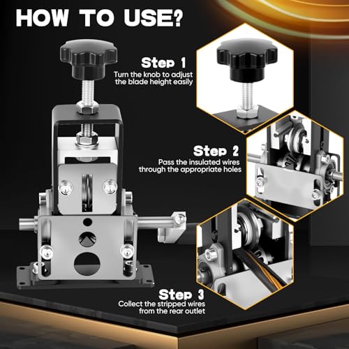 Manual Wire Stripping Machine, 0.04"-1" Drill Powered Dual Mode | Wire Stripper Tool For Scrap Copper Recycling, Ideal For Diy Enthusiasts, Electricians & Recyclers
