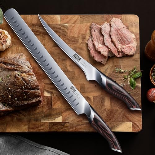 HOSHANHO BBQ Carving Knife Set, Brisket Slicing & Boning Knife for Meat - size: 7"