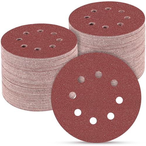 100PCS 5 Inch Sanding Discs 80 Grit Sandpaper for Orbital Sander - style: Aluminum oxide
