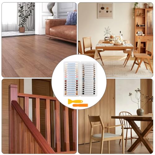 Furniture Repair Wax Sticks, 30 Colors Floor Scratch Wood Filler Sticks