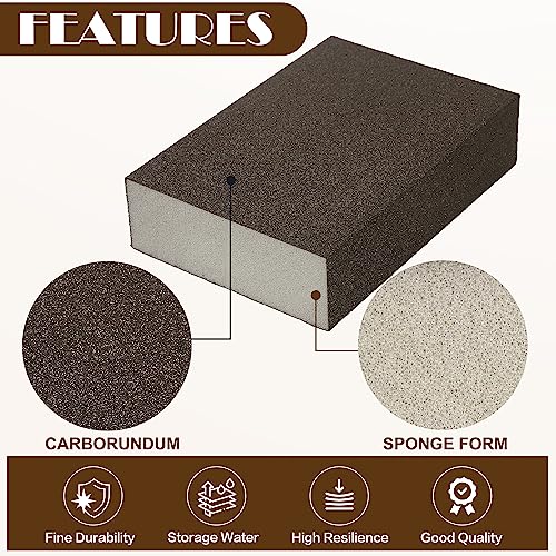 16Pcs 36 Grit Sanding Blocks, Jamiikury Coarse Sanding Sponge Washable and Reusable, Wet Dry Sandpaper Sponge for Wood Metal FurniturePaint and Drywall - size: 36 Grits