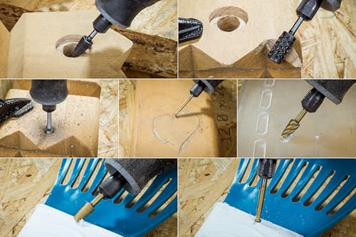 10PCS Rotary Burr Wood Carving Rasp Files Set with 1/8" Straight Shank - size: 1/8" Straight Shank (10 Pcs)