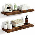 Vivelove 10" Deep Floating Shelves, 24”Wide Set of 2, Rustic Brown - color: Rustic Brown, size: 23.6”wx10.2”dx1.5”h