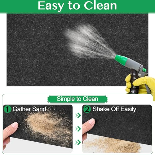 ToLanbbt Outdoor Storage Shed Floor Mat, 8.2 x 6 FT Waterproof Carport Mat, Washable Furniture Pad with Non Slip Backing for Dust, Oil, Protection, Storage Shed Not Included - size: 8.2 x 6 FT