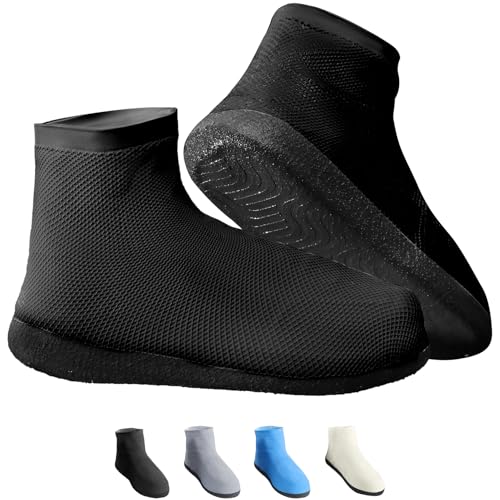 Rain Shoe Covers Waterproof Reusable Galoshes Overshoes - color: Black, size: X-Large