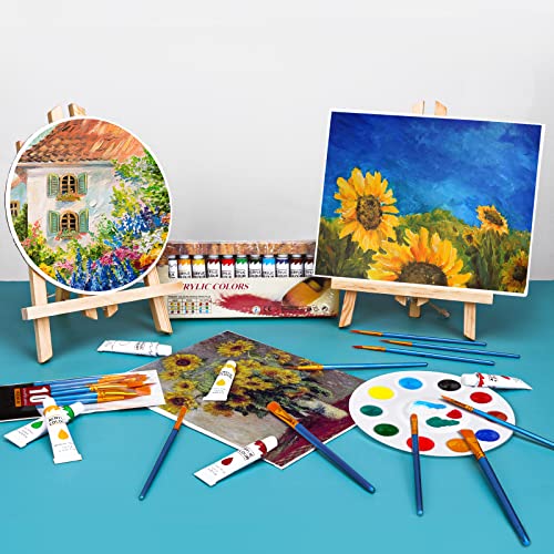 ESRICH Acrylic Paint Canvas Set, 52 PCS Painting Supplies Kit - color: 24Color, size: 52pack