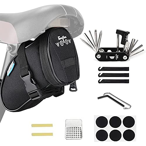 WOTOW 14 in 1 Bike Repair Tool Kit & Bike Saddle Bag - style: 14 in 1 Multitool (With Patch)