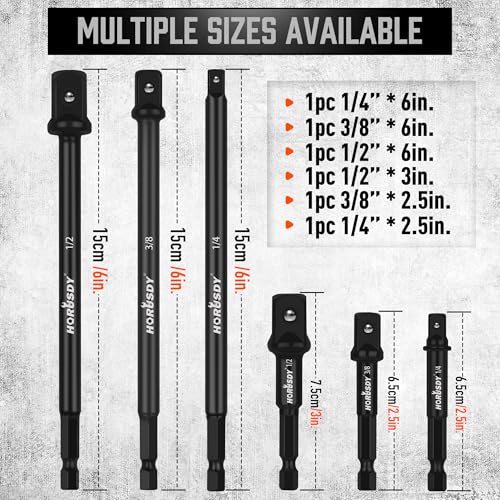 Impact Drill Socket Adapter Set and Universal Joints Socket Set 9-Piece 1/4" 3/8" and 1/2" Driver Socket Adapter, Power Drill - color: 9 Pcs Black Universal Joints