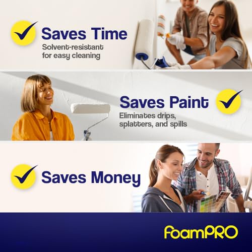 FoamPRO 61-5 Paint Can Spout, 5 Pack | One Size Fits All Pint, Quart & Gallon Cans | All In One Pouring Accessory, Brush Holder & Wiper | Paint Bucket Attachment With Yellow Mixing Tips - size: 1 Count (Pack of 5)