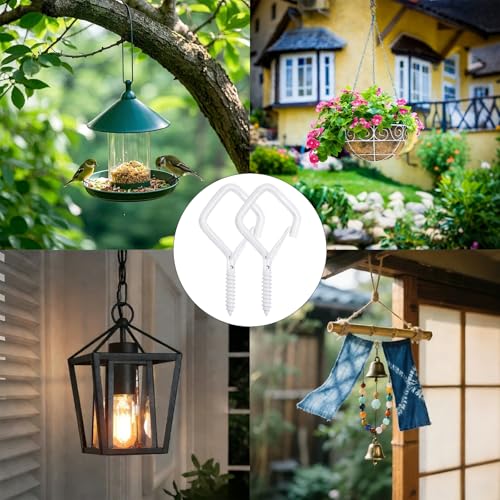 34 Pcs 2.2in Windproof Ceiling Hooks for Plants & Lights - color: White, size: 34Pcs