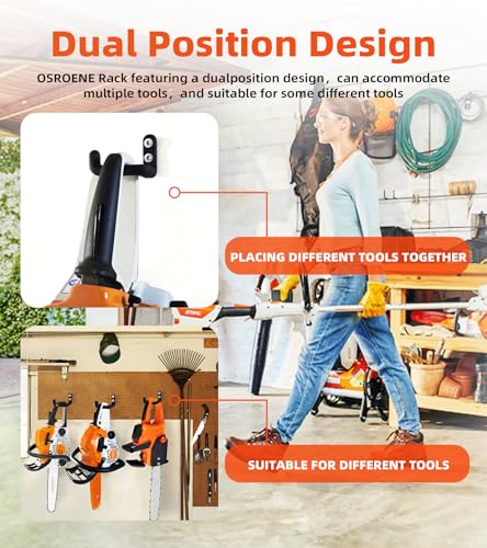 Chainsaw Hanger, 6 Pack Chainsaw Holder Wall Mount, Chainsaw Storage Hook - color: 6 Pack Hanger