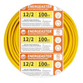 Energeaster Solid Indoor 12/2 W/G NMB Cable 100ft, Electrical Wire, Yellow - size: 100FT, style: 2x12AWG-Yellow