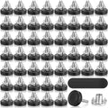 Pinkunn 50 Pieces Adjustable Leveling Feet with T- Nut Kit, Smooth - style: Smooth