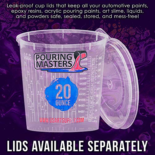 Pouring Masters 20 Ounce (600ml) Graduated Plastic Mixing Cups (Box of 12) - size: 20-Ounce - Cup