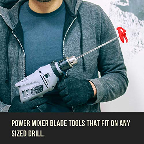 TCP Global Paint Mixer Attachment (Set of 2) - 10" Drill Paddle Mixer