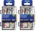 Dremel 730-01 All-Purpose Rotary Tool Accessories Kit - 52 Piece Assorted Set- Includes a Carving Bit, Sanding Drums, Grinding Stones, Cutting Discs, and a Storage Case (Pack of 2) - size: Pack of 2, style: Industrial