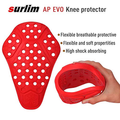 Surlim Knee Protector CE Insert Armor Motorcycle Pants Replacement Pads Pair - size: Knee