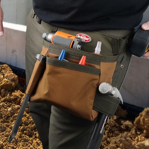 Bucket Boss Handyman's Holster Brown | 52-Inch Waist | Quick Release Buckle | Steel Tape Clip | Pack of 4 - size: One Size (Pack of 4)