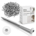 Frienda 2 Pound White Cabinet Screws Bulk #10x3'' Approx. 150 Pcs - color: Silver, size: #10x3 Inch