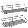 Nieifi Shower Caddy Adhesive, Shower Shelves, Shampoo Holder for Bathroom - color: Grey, size: 2 Pack