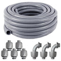 3/4 Inch 25ft Electrical Conduit Kit UL Certification,3/4 Flex Conduit - size: 3/4IN,25FT