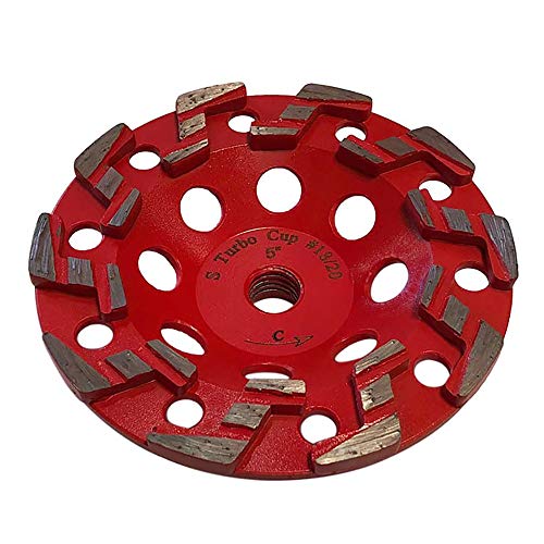 5" Diamond Grind Wheel S Seg Concrete & Coating 5/8"-11 Threaded Arbor - style: 5" Diameter / S Segments