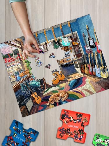 Springbok Fender Guitar Shop 1000 Piece Guitar Jigsaw Puzzle for Adults - style: Guitar Shop
