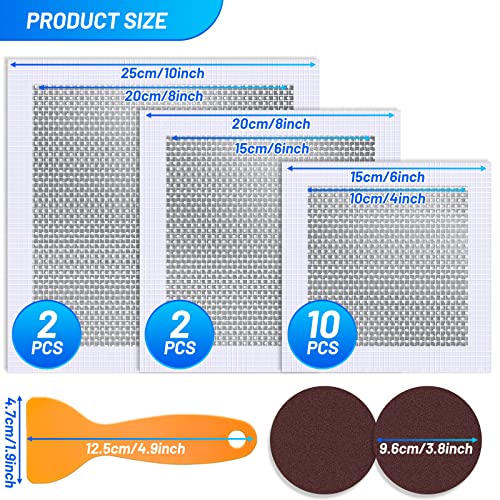 Ranekie 14 Pack Drywall Repairs Patch, 4/6/8 Inch Drywall Repair Kit with Extended Self-Adhesive Mesh,Large Hole Patch Repair for Drywall,Heavy Duty Dry Wall Hole Repair Patch - color: 14 Pack Drywall Patch Kit
