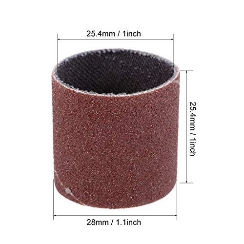 uxcell 1 Inch x 1 Inch Sanding Sleeves 180 Grits Sandpapers Band Drums 10 Pcs - size: 180 Grits