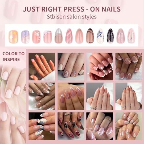 Short Oval Press On Nails, Burgundy Blossom French Tips - color: 40-Ruby Petal Kiss