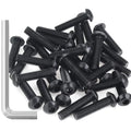 35 Pieces M6 x 25mm Button Head Socket Cap Screws, Thread Pitch 1.0mm, Sutemribor M6 Black Screws, 10.9 Grade Alloy Steel, Black Oxide Finish, Fully Threaded - size: M6 x 25mm, style: Button Head