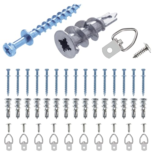 30Pcs Self-Drilling Metal Wall Anchors and Bear Claw Hanging Screws Kit - size: #8 - 15S
