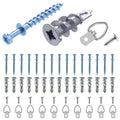 30Pcs Self-Drilling Metal Wall Anchors and Bear Claw Hanging Screws Kit - size: #8 - 15S