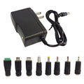 12.6V 1A Power Supply Adapter 100-240 AC to DC 12V 12.6V 1000mA AC/DC Power Supply Transformer with 8Pcs Multi Tips 5.5x2.1mm 3.5x1.35mm Micro-USB for Massage Gun Aircraft Model Ball Launcher