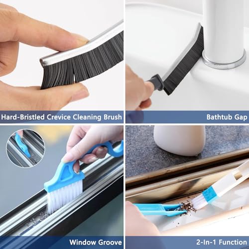CRAFNEW 14Pcs Small Crevice Cleaning Brush Set, Groove Gap Cleaning Tool