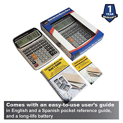 Calculated Industries 44080 Construction Master Pro-Desktop Advanced Construction Math Feet-Inch-Fraction Calculator with Trig Tool for Architects, Estimators, Contractors, Builders and Remodelers - style: Desktop