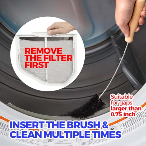 Holikme Dryer Vent Cleaner Kit 3 Pack – Crevice & 2 Lint Brushes - size: 3Pack
