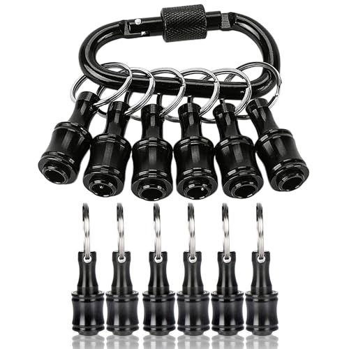 FACAINCXS Bit Holder 1/4 inch Hex Shank Screwdriver Bits Holder Extension Bar Keychain Screw Adapter Drill Change Hand-held Screwdrivers Drill Bits Holder Portable (Black) - color: A2-sct