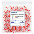 200Pcs Waterproof Electrical Solder Seal Wire Connectors, 22-16 Gauge Red Heat Shrink Butt Splice Terminal for Boat, Car, Cable Wiring - style: 22-16 AWG