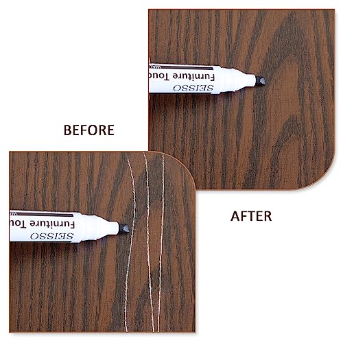 SEISSO Wood Furniture Repair Kit - Set of 42 Hardwood Laminate Vinyl Floor Repair Kit Wood Fillers, Markers and Wax Sticks - Used for Cover Ups Scratches, Stains, Holes for Table, Door, Cabinet - size: Large