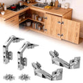 180° & 135° Full Overlay Corner Cabinet Hinges for Lazy Susan Bifold Doors - size: Full Overlay