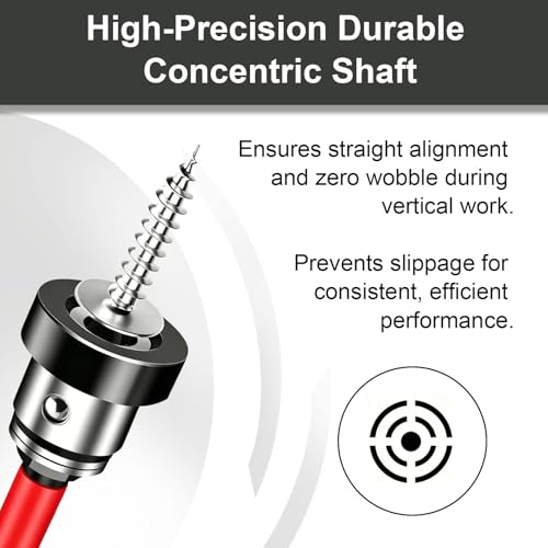 6pcs Drywall Screw Setter Set, 1/4" Hex Adjustable Depth Positioning Bits with Magnetic Bit Holder Extension Bar, Magnetic Positioning Screwdriver Bits, for Sheetrock and Plasterboard Screws (Red) - color: Red