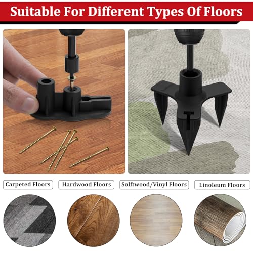 Squeaky Floor Repair Kit with 200 Screws and 5 Tools - size: 200 Screws